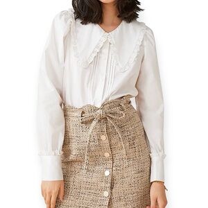 & Other Stories Atelier Frilly Broderie Anglaise Blouse NWT